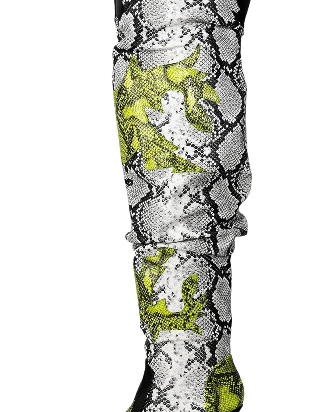 Cape Robbin Snake Print Reptile Leg Sleeve in Yellow and Black
